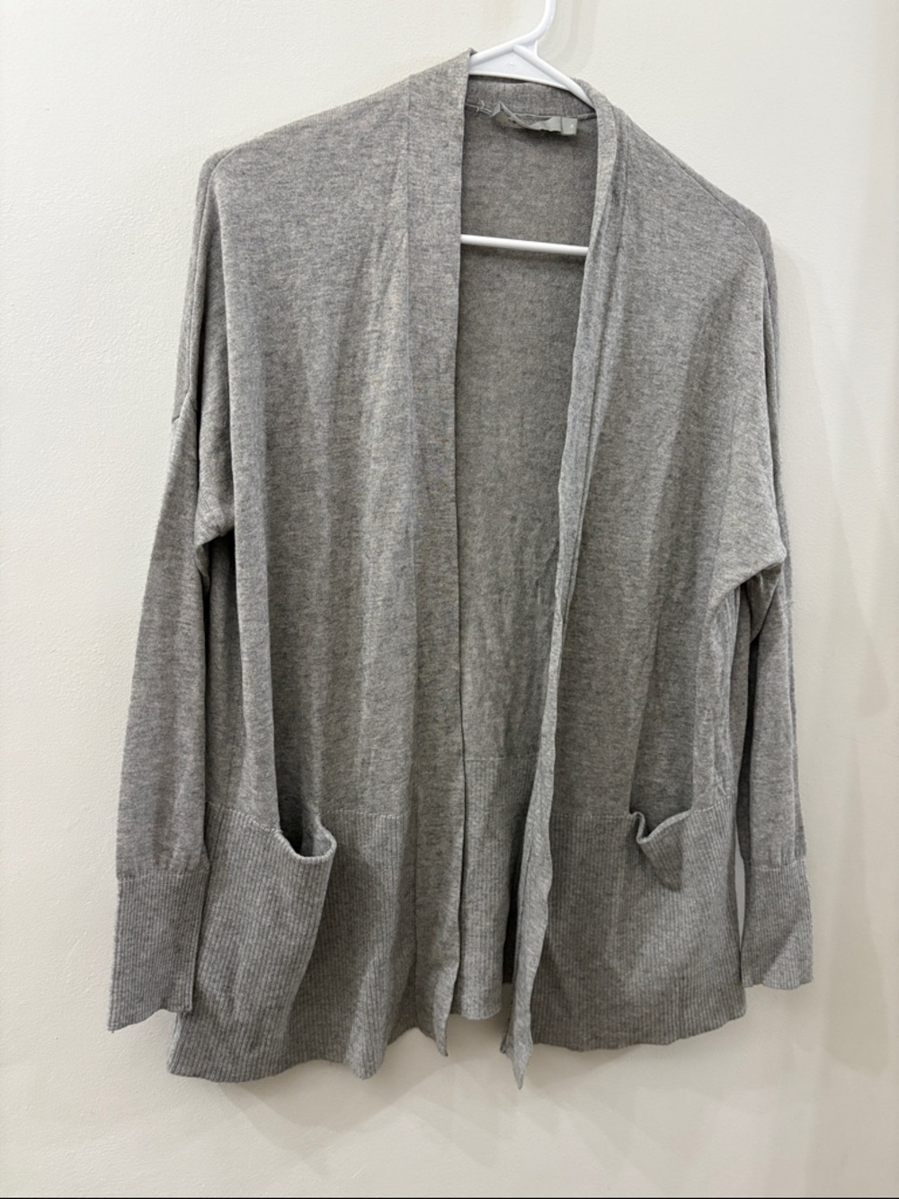 Vince Open-Front Gray Women's Cardigan Sweater - size XS - silk and cashmere